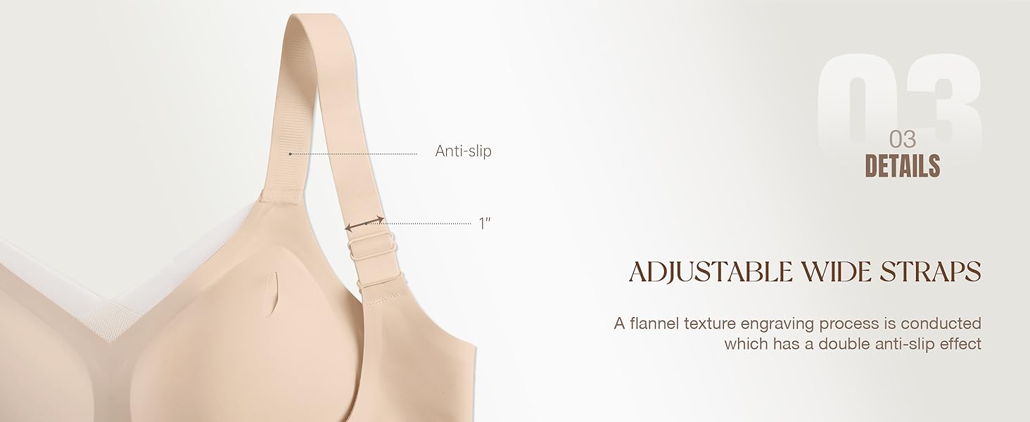 OEAK 2PCS Women Wireless V Neck Crossover Mesh Jelly Bras Comfortable Bralette Supportive Tshirt Bra No Underwire Seamless Push Up Everyday Bras