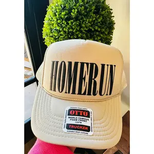 Homerun Black Puff Trucker Hat