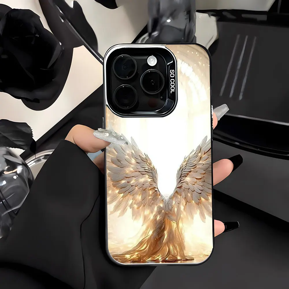 A stylish and minimalist phone case, inspired by angel wings and divine light elements. It's non-slip, drop-resistant, and durable, making it an ideal gift for the holidays.Compatible with iPhone 17 16 15 14 13 12 11 PRO MAX PLUS,AIR and iPhone XR XS MAX