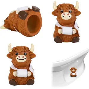 2 count Highland Cow Toilet Bolt Caps Toilet Screw Cover Caps  Bathroom Decor Fun Themed Gadgets Cute Bathroom Replacement