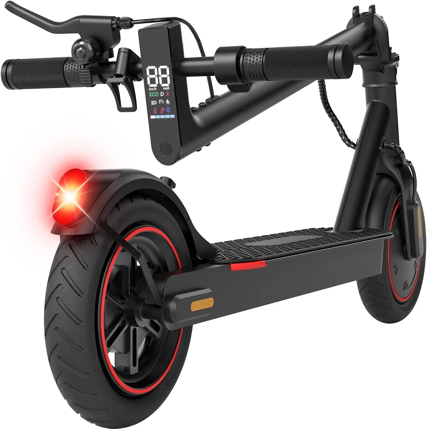 E3 App Controlled Electric Scooter - 350W Motor, 18 Mi Range, 19 MPH Top Speed, Foldable Design, Dual Brake System, Tuya App Support, UL2272 Certified, Suitable for Adults & Teens, App Controlled Scooter