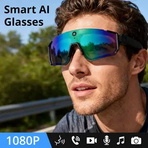 Turbosun V06 Smart Sports Eyewear - 1080P Ultra HD POV Camera Glasses, IP65 Waterproof, Wind Noise Reduction, Magnetic Fast Charging Wearable for Extreme Outdoor Activities