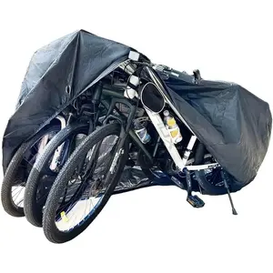 Bike Covers for 2 or 3 Bikes, [2024 Upgraded] 2XL Large Outdoor Waterproof Bicycle Covers with Lock Hole for Mountain Road Electric Bicycle Bikes