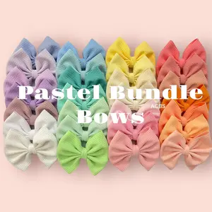 30 pcs Pastel Solid Bundle Bows / Bullet Bows / Big Bows / Handmade