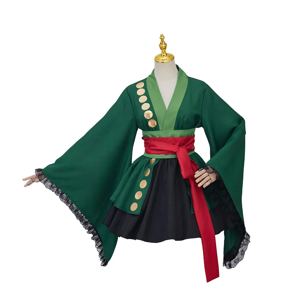 Roronoa Zoro Cosplay Costume Women Lolita Kimono Dress