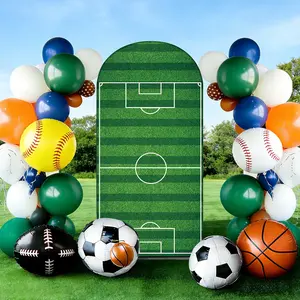 Football Pattern Arch Kit, Elastic Background Cover, 6ft/6.6ft/7.2ft, Multiple Colors, Wedding Arch Backdrop, Party Decor, Birthday Party Decorations, Football Party