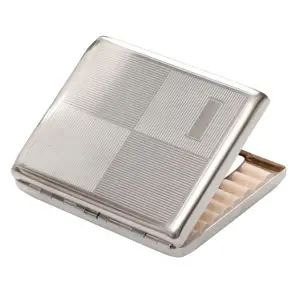 Retro Cigarette Case Victorian Style Classic Metallic Metal Holder, Credit Card Holder Pocket, Large Rfid Protective Security Wallet, Diamond Pattern, Gifts