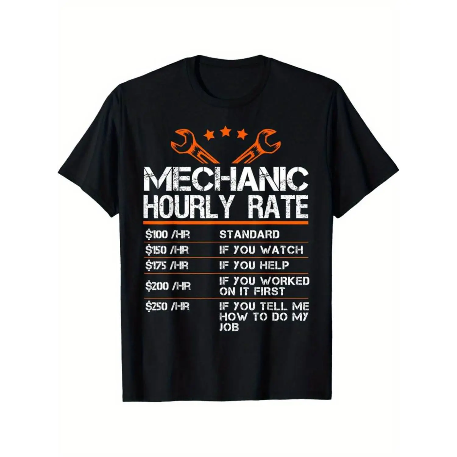 Humorous Auto Repair Mechanic Hourly Rates TShirt