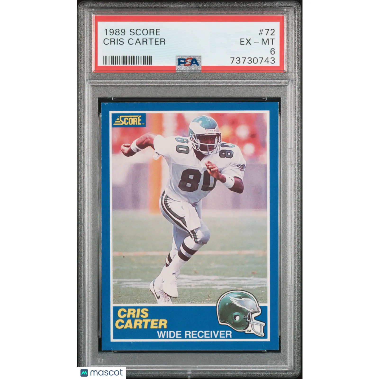 Cris Carter PSA 1989 Score #72 Football 6