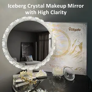 GALENTAL LED Vanity Mirror with Light, Round Bathroom Mirror With Touch Screen Control, LED Desktop Makeup Mirror, Circle Bathroom Mirrors For Over Sink,  Adjustable Brightness, 3 CCT, Round Mirrors For Decor, Bedroom