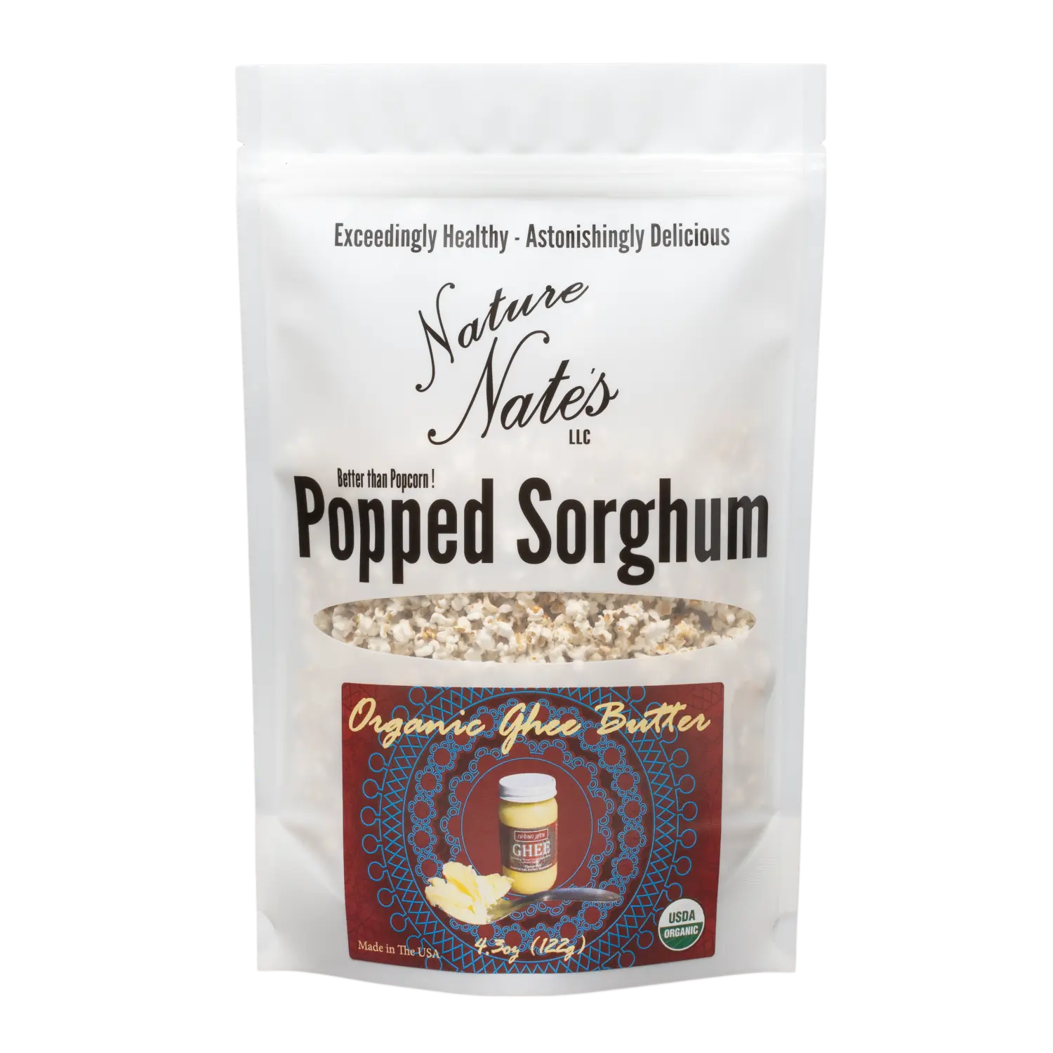 Nature Nate's LLC Organic Ghee Butter Popped Sorghum