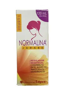 Normalina Herbal Supplement Liquid Jarabe - Gluten-Free Natural Menstrual Regulator with Vitamins & Herbs, Edible Formula for Reproductive Health Relief, 24-in-1 Neuro B12 Forte USDA-Certified Menopause Support