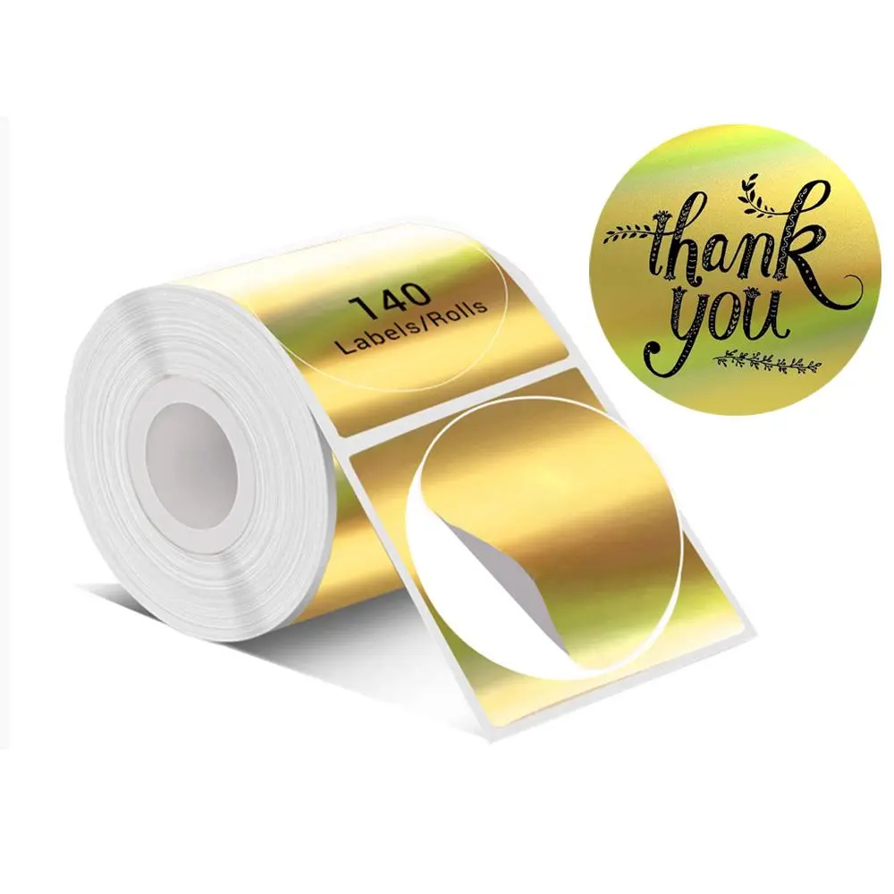 Thermal Label Paper, 140pcs/roll Waterproof & Oil-proof Label Sticker, Self Adhesive Label Sticker for Label Printer, Office Stationery & Supplies, Labels for Printers, Sticky Labels, Self Adhesive Stickers, Thermal Printing Labels, Rolls Labels
