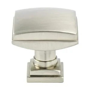 212 MAIN Tailored Traditional Round Disc Door Knob, 1.25" Dia., Classic Brushed Nickel Finish, Screw-Included Door Hardware Accessory, Round Disc Doorknobs