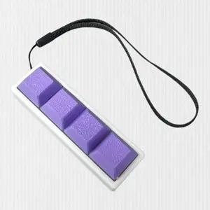 4 Key (Straight) Keycap Clicker Keyboard key Switch Keychain - 3D Printed