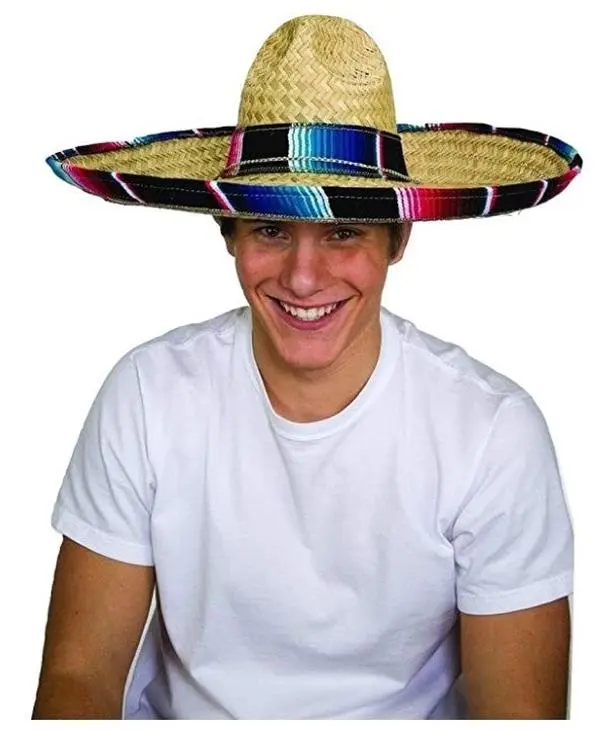 Sombrero Hat - Serape Band - Costume Accessory - One Size