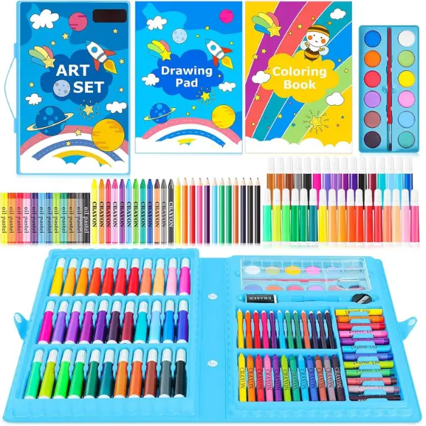 Coloring Set for Adult, Cute Preppy Stuff, 149-Pack Sketching Drawing Supplies Kits Painting Kits Art Set, Drawing Pad, Coloring Book, Crayons, Pastels, Pencils, Pens