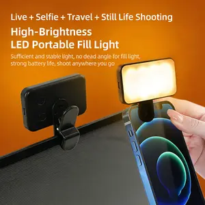 Portable Clip-On Ring Light, Selfie Light, Soft Beauty Lamp, for Phone, Computer, Makeup, Video Calls, Live Streaming, Vlog, Selfie Tablet