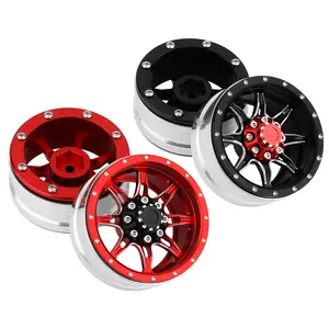 1.9 inch Metal Beadlock Wheel Rims Hubs for Axial SCX10 I II III 90046 SCX10 PRO Capra TRX4 RC4WD D90 1/10 MN128 1/12 RC Rock Crawler Upgrade Part