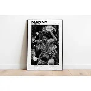 Manny "pacman" Paquiao the only boxer in history to win 8 division title, Wall Art, Home Decor