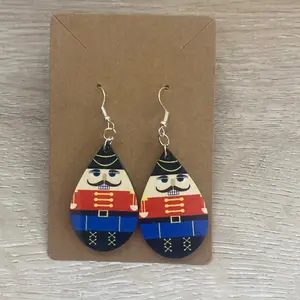 Handmade Christmas earrings "nutcracker"