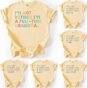 Comfort Colors Custom Retirement Grandma Shirt, Personalized Grandparent Gift, Nana Gaga Auntie Lovey Mimi Gigi Lala Yaya Honey T-Shirt