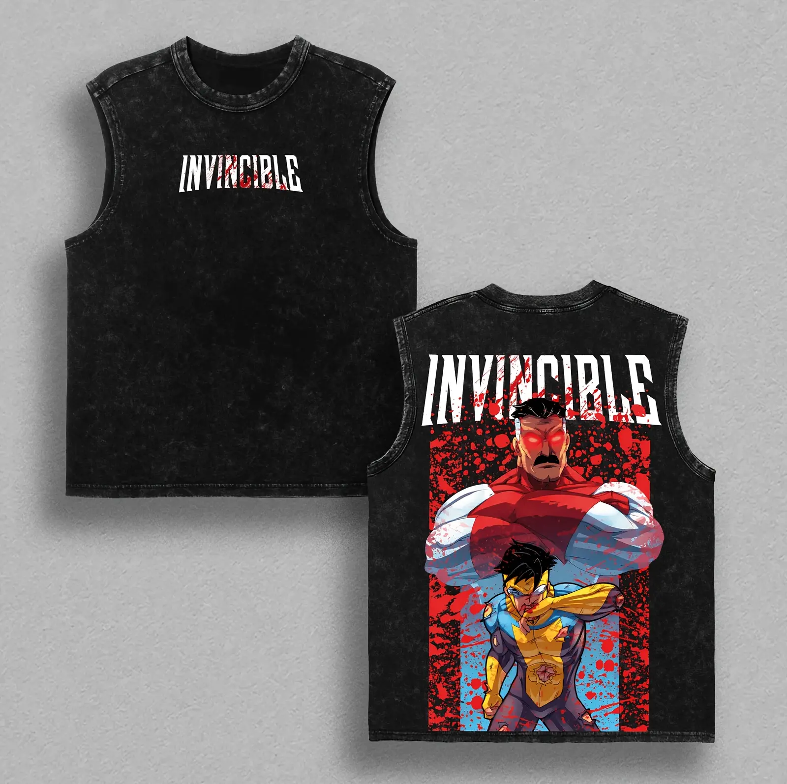 Invincible Omni-Man vs Mark Grayson Graphic Tees