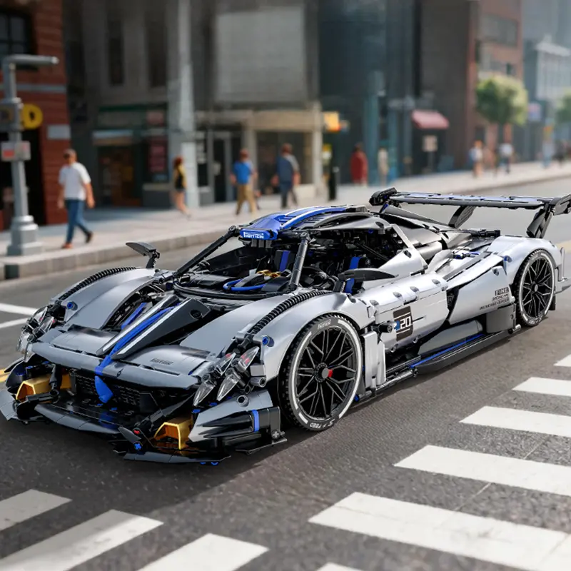 Premium 1:8 Scale Racing Sports Car Building Set – Realistic DIY Assembly Bricks Kit, Engineering Model with Instruction Manual, Collectible Display Gift Box for Teens Dads Car Lovers, Birthday Christmas