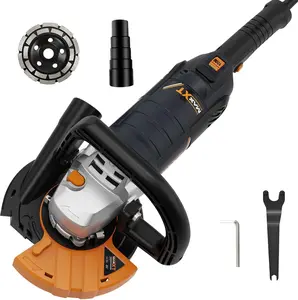 MAXXT 5 Inch Concrete Surfacing Grinder, 1500W 14A Motor, 7 Adjustable Speed Angle Grinder Kit with Diamond Disc, Removable Guard, Concrete Sander for Polishing and Grinder Stone Cement Marble Granite grinder