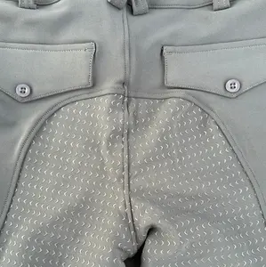 Dark Grey Button up CM logo Breeches Women's Full Seat Riding Active Silicon Grip Horse Riding Equestrian Breeches