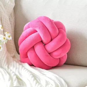 Knot Pillow Ball - Soft  Decorative Throw Pillows, Round Changeability Knotted Cushions, Modern  for Bedrooms, Sofas & Couches