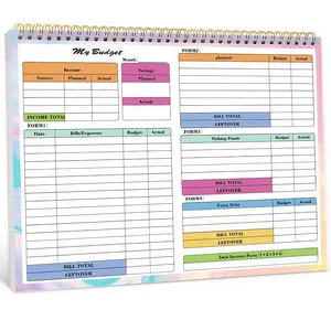 B5 Budget Planner Notebook, Daily Expense Financial Planner, Financial and Payment List Organizer, Household Planning Spiral Notebook