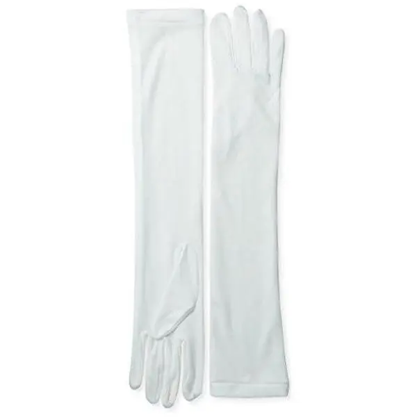 Gloves - Black or White - 18" Stretch Long - Costume Accessories - One Size