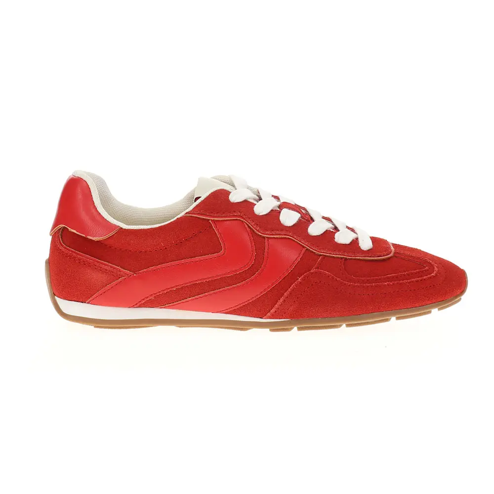 Steve Madden Womens Abbi Lace Up Sneakers Shoes Casual - Red