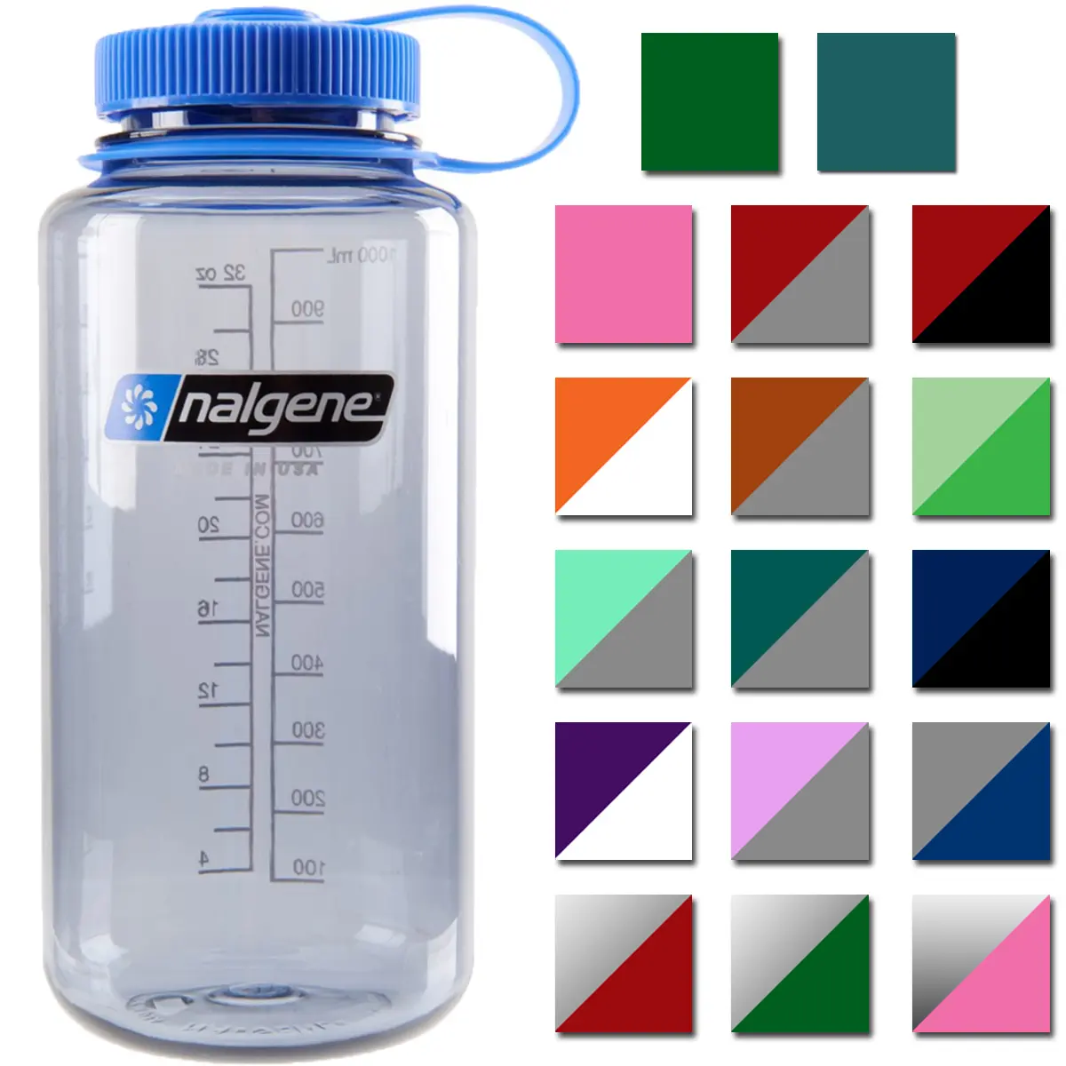 Nalgene Tritan Wide Mouth 32 oz. Portable, Washable, Reusable Bottle-Shaped Water Bottle