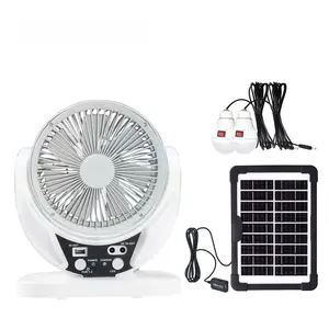 Solar Multi-functional Fan, Equipped with Solar Panel, Usb Charging Cable and Led Night Light - Portable Outdoor/indoor Cooling Fan with Adjustable Wind Speed and Angle, Emergency Backup Power Source That Can Charge Mobile Phones, Suitable for Camping