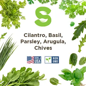 Heirloom Herb Seed Starter Set 5 Varieties of Herb Seeds CIlantro, Basil, Parsley, Arugula, Chives