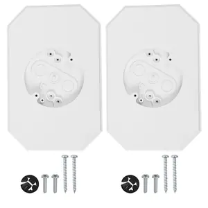 Vinyl Siding Mounting Blocks Outdoor Light Siding Mount Block with Built-in Electrical Box Siding Mounting Plate for 1/2 inch Lap Double and 4 inch Siding 2 White
