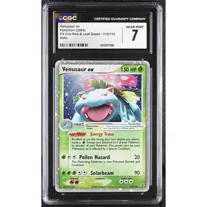 Pokemon Fire Red & Leaf Green Venusaur ex Holo CGC 7