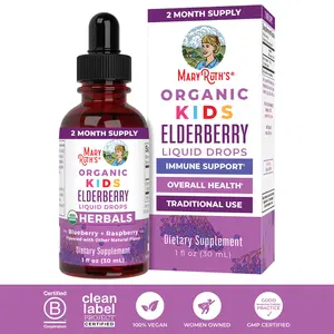 MaryRuth's USDA Organic Elderberry Liquid Drops for Kids - Vegan Elderberry Extract + Organic Glycerin - Immune Support - Overall Health - 1oz