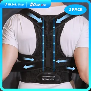 2 Pack IYDoaMea Posture Corrector For Men And Women, Back Brace For Lumbar Support And Upright, Breathable Back Straightener Back Corrector Posture Improve And Neck, Back Slim Fit Posture Support Adjustable Belt Spine Align Accessories Healthcare