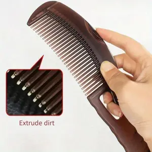 Dark Oil-Removing Energy Comb, Anti-Dandruff Nourishing Hair Care Tool, Suitable for Normal Hair, Abs Plastic Handle, Fine Teeth Brush