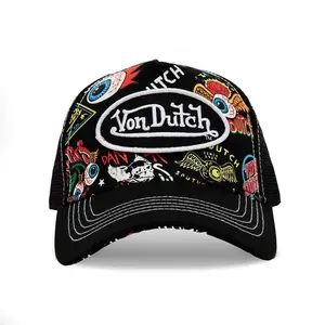 Von Dutch Trucker Hat Mesh Cap Graphic Logo Snapback Adjustable Streetwear Style