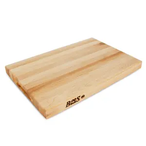 John Boos Maple Wood Edge Grain Reversible Cutting Board, 18 x 12 x 1.5 Inches John Boos Maple Wood Edge Grain Reversible Cutting Board, 18 x 12 x 1.5 Inches