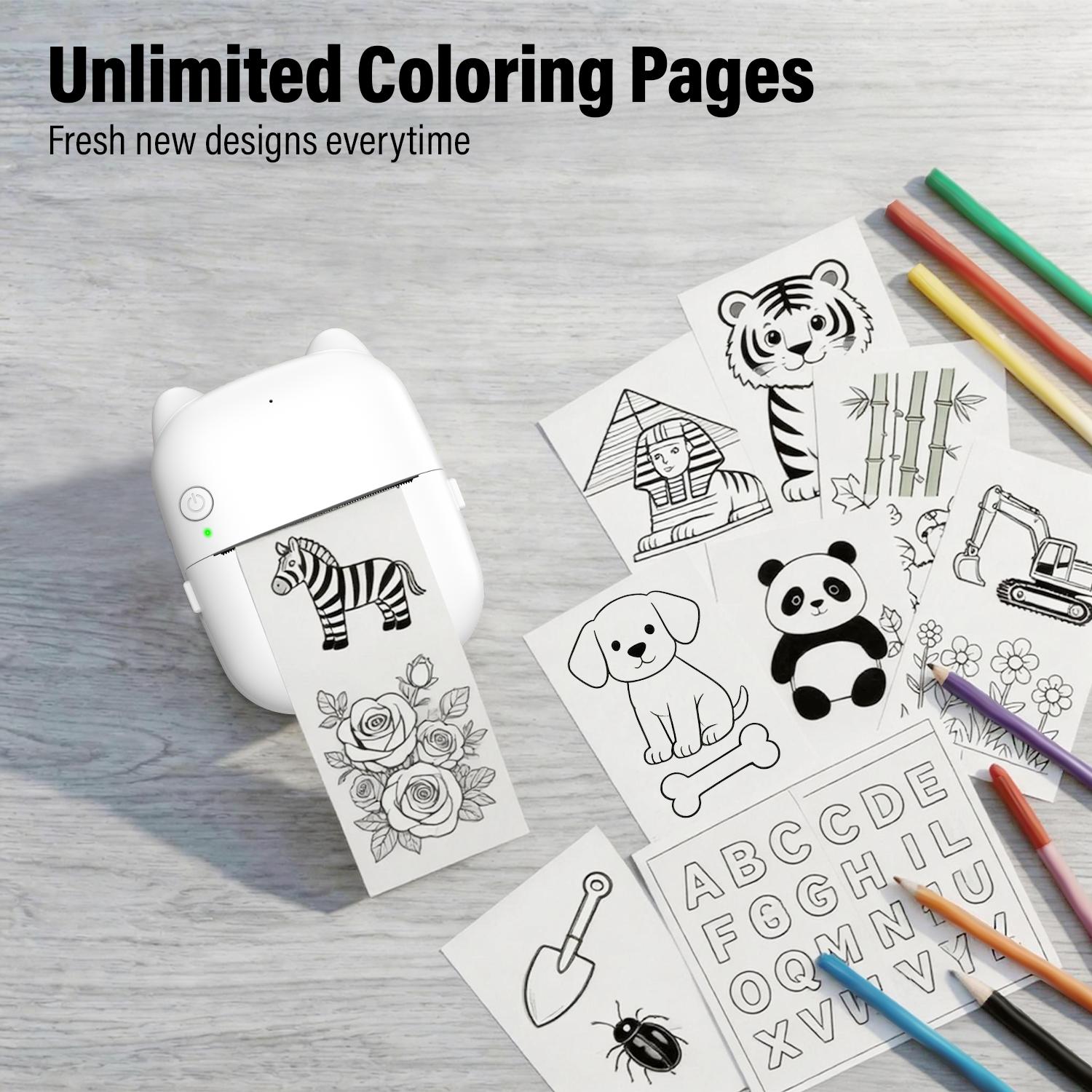 2026 Newest AI Voice Sticker Printer,Portable Mini M8 Printer - Connects Via An App,Inkless Thermal Photo Printer for iOS & Android, Ideal for Gifts, Study Notes, Labels & Receipts, Study Notes Printer | Compact Printer | Durable Plastic Printer