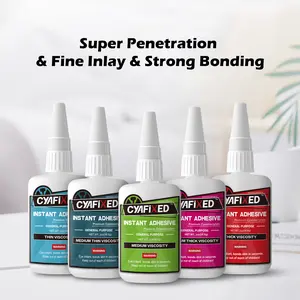 CYAFIXED Strong Cyanoacrylate (CA) Super Glue , All purpose Instant Adhesive Value Pack- CA Glue for General Home Repair, Wood, Glass, Leather, Ceramic, Plastic, Metal, Rubber, Paper, Industrial, Diy and More - clear