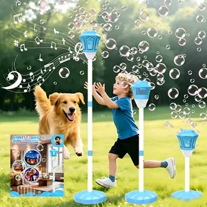 Bubble Machine for Kids,(not contain bubble solution)Automatic Standing Bubble Maker Machine Height Adjustable Up to 47 Inches Outdoor Battery Bubble Machine,Music for Toddlers Birthday Party Gifts,Adjustable Height,Massive Bubbles,Summer Party Toy