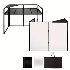 48''x24'' Wide DJ Event Facade White/Black Scrim Booth Accessories Camera