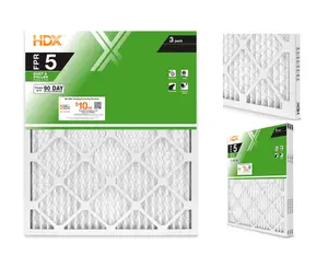 20 x 25 x 1 Standard Pleated Air Filter FPR 5, 3-Pack, Air Filters Replacement