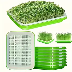 Seedling Trays for Sprouting Seeds, Durable Growing Tray, Hydroponic Basket for Soil-Free Seed Germination, Gardening Kit with Lid, Perfect for Indoor Plants